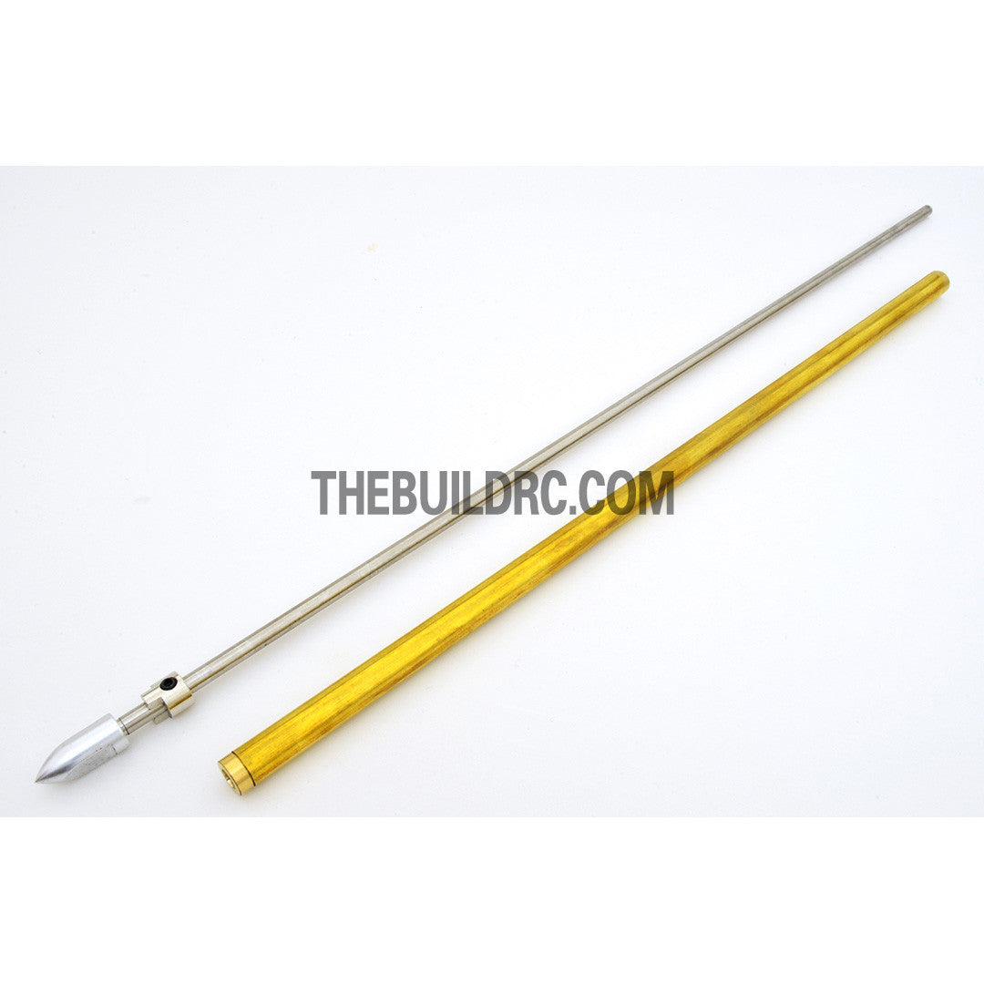 RC Boat ??4.0 x 335mm(L) Metal Drive Shaft + 260mm(L) Metal Tube + Cone Nut + Peep Fork