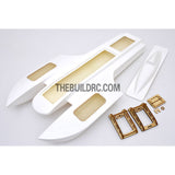 30.5" RC EP Epoxy Fiberglass Twin Power SOBER Boat Hull - White