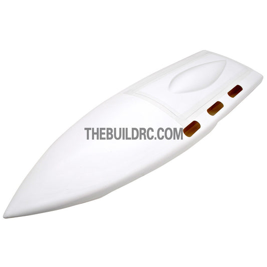 23" RC EP Deep-Vee Ocean Force Epoxy Fiberglass Anti-Turnover Mono Racing Boat Hull - White