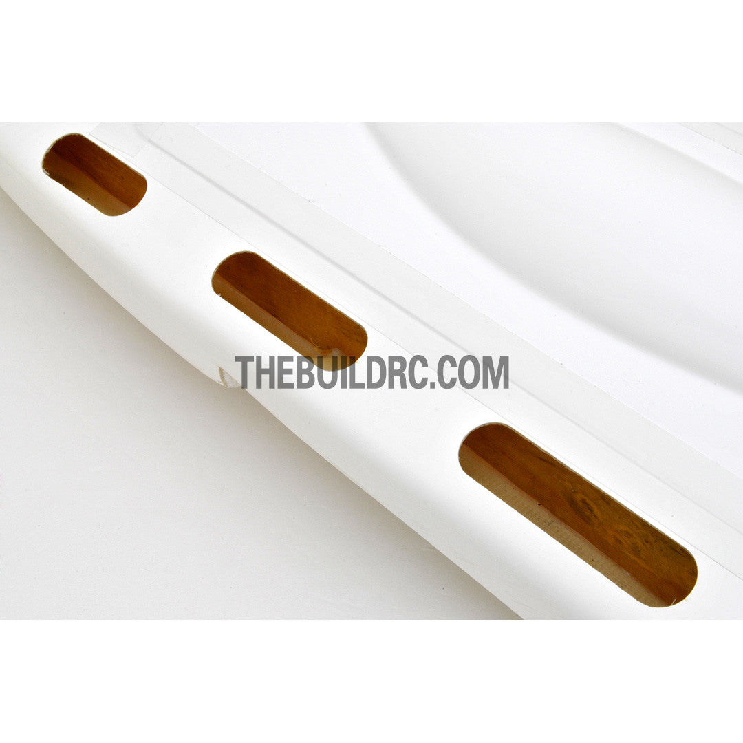 23" RC EP Deep-Vee Ocean Force Epoxy Fiberglass Anti-Turnover Mono Racing Boat Hull - White