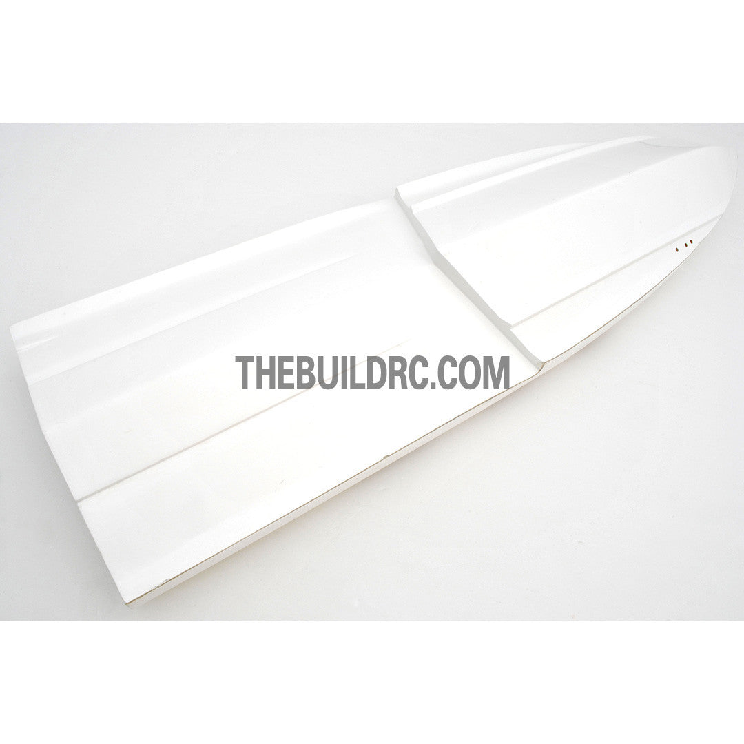 23" RC EP Deep-Vee Ocean Force Epoxy Fiberglass Anti-Turnover Mono Racing Boat Hull - White