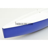 39" RC EP Epoxy Fiberglass IOM Competition Yacht Sailing Boat Hull - white/blue