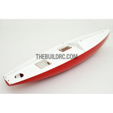39" RC EP Carbon Fiber Yacht Sailing Boat Hull - white/red