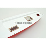 39" RC EP Carbon Fiber Yacht Sailing Boat Hull - white/red