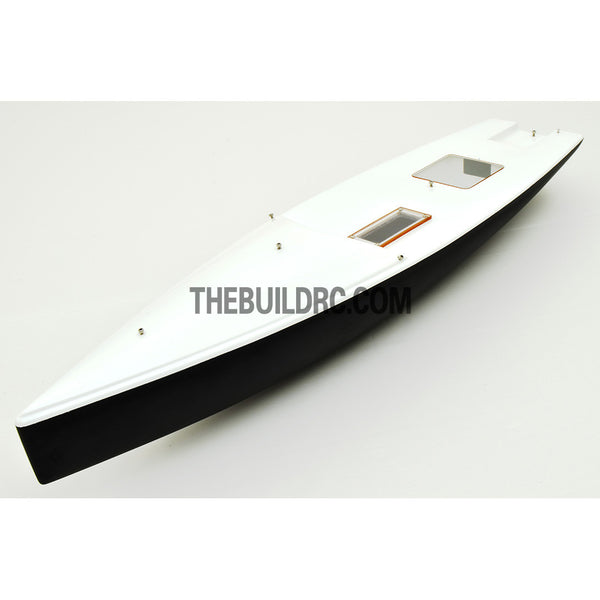 30" RC Carbon Fiber E Class Yacht Sailing Boat Hull - Black / White