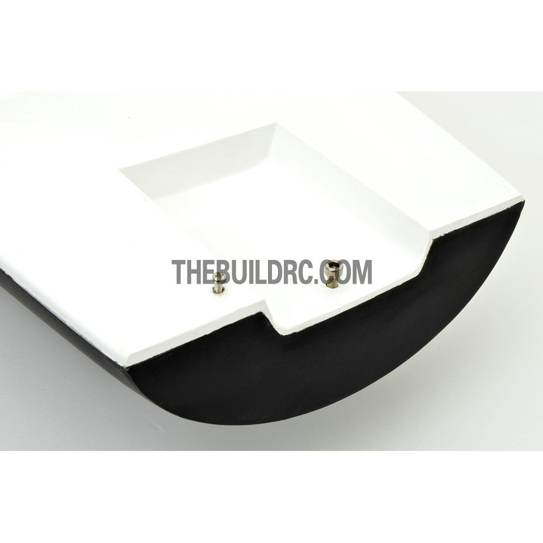 30" RC Carbon Fiber E Class Yacht Sailing Boat Hull - Black / White