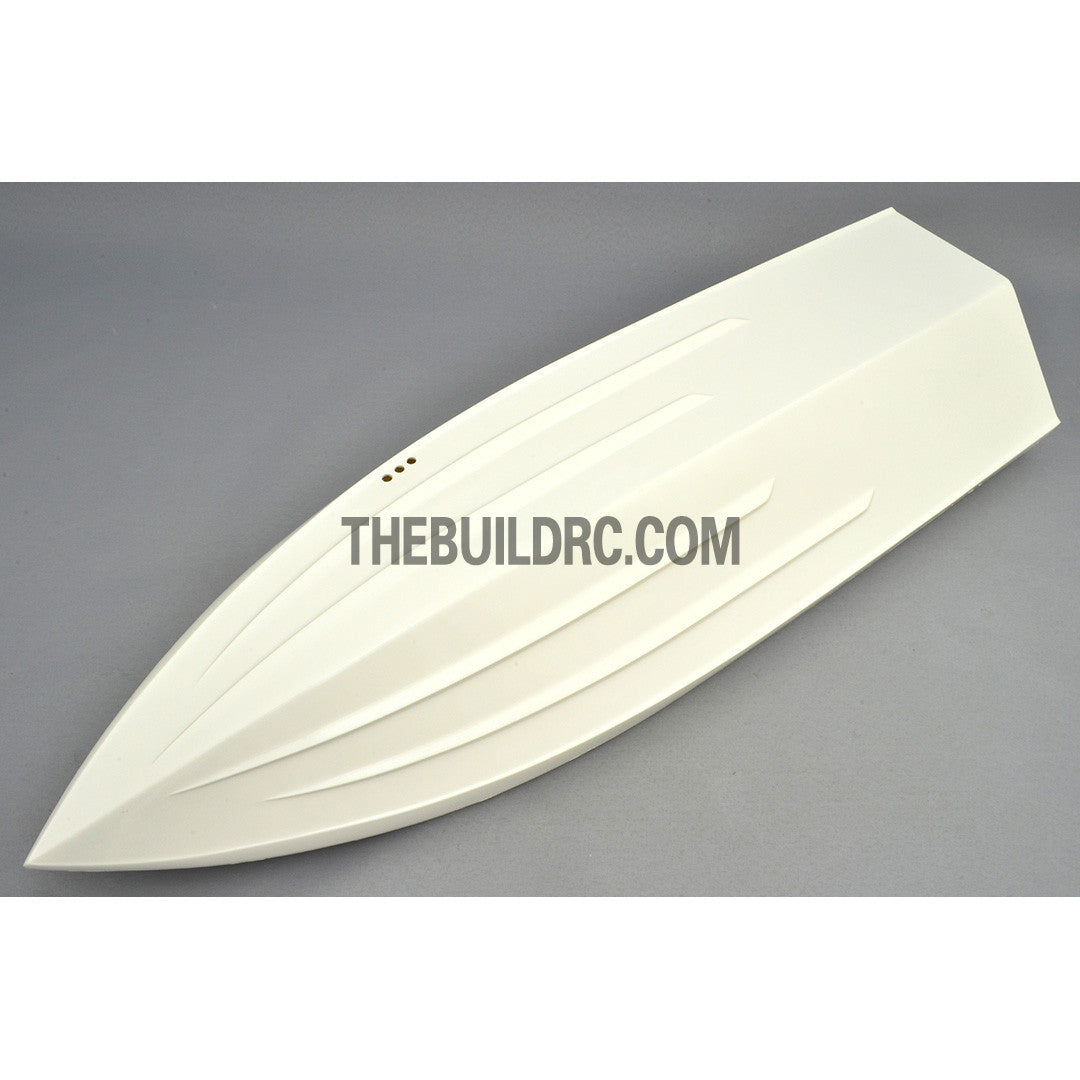32" RC EP Epoxy Fiberglass Deep-vee Arowana Mono 2 Anti-Turnover Racing Boat Hull - White