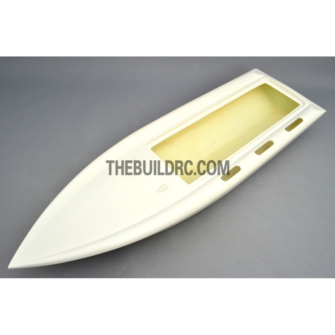 32" RC EP Epoxy Fiberglass Deep-vee Arowana Mono 2 Anti-Turnover Racing Boat Hull - White