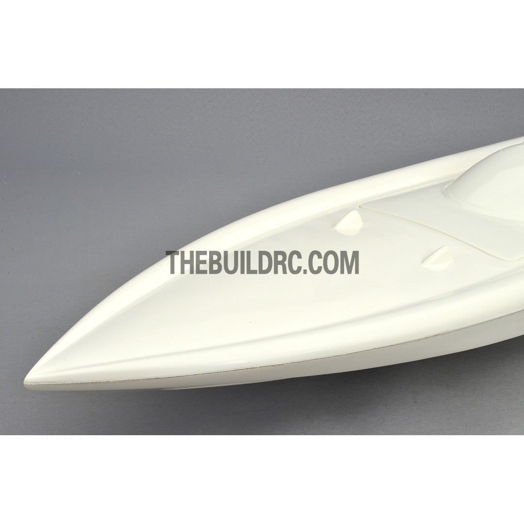 32" RC EP Epoxy Fiberglass Deep-vee Arowana Mono 2 Anti-Turnover Racing Boat Hull - White