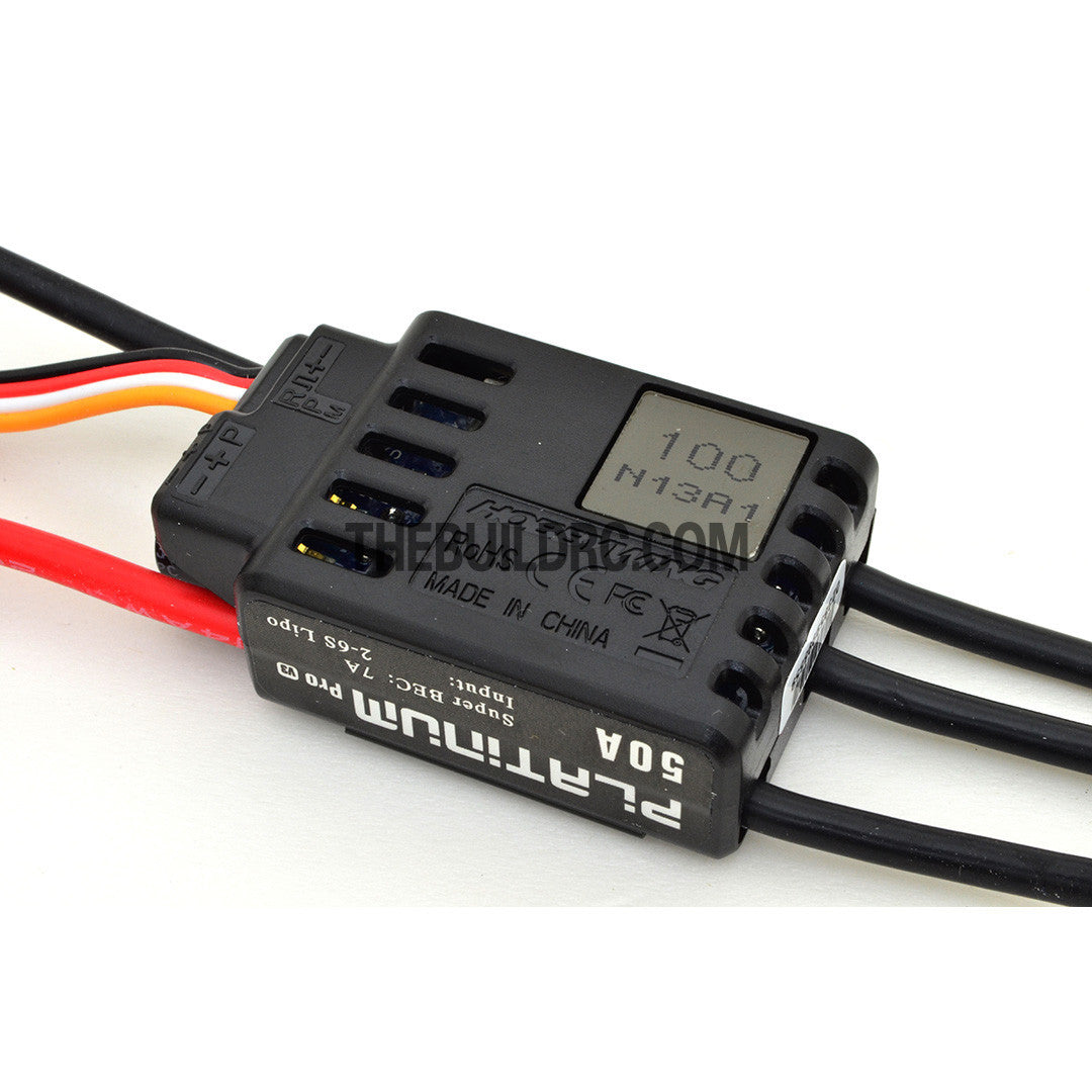 HobbyWing Platinum V3 50A Programmable ESC for RC Plane Glider Helicopter (30204050001)