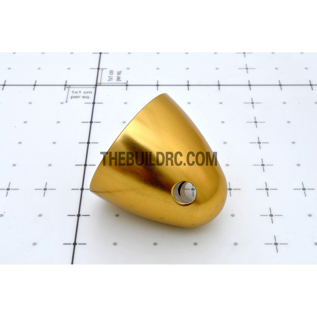 ??6.35mm / 0.25 inch D32 x H30mm RC Plane Aluminum Propeller Spinner - Yellow