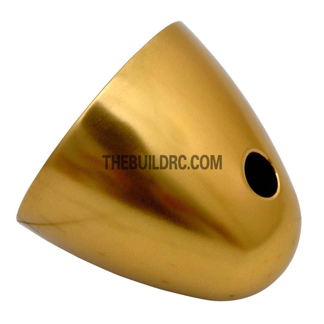 ??9.5mm / 0.375 inch D32 x H30mm RC Plane Aluminum Propeller Spinner - Yellow