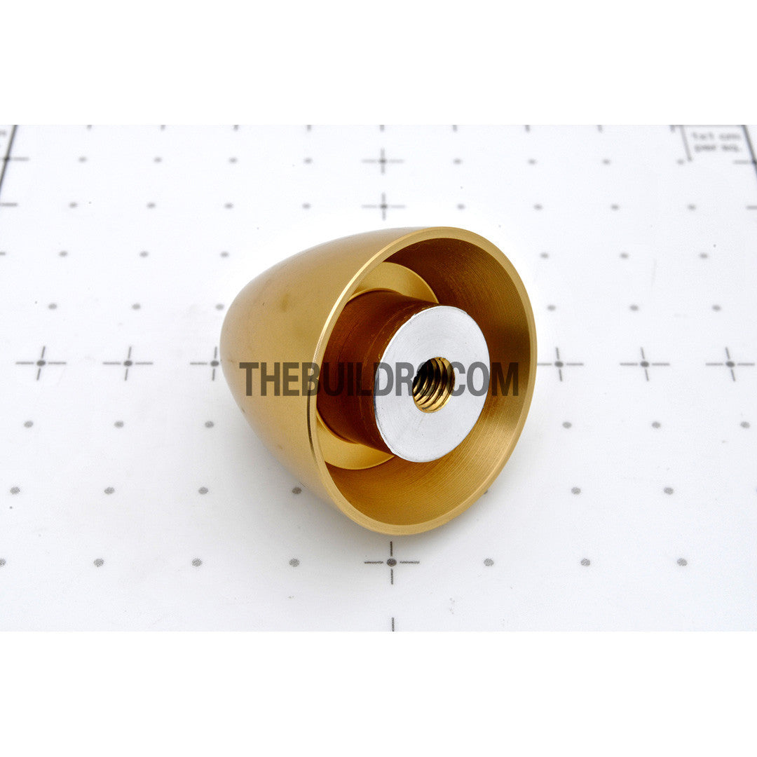 ??6.0mm / 0.236 inch D32 x H30mm RC Plane Aluminum Propeller Spinner - Yellow