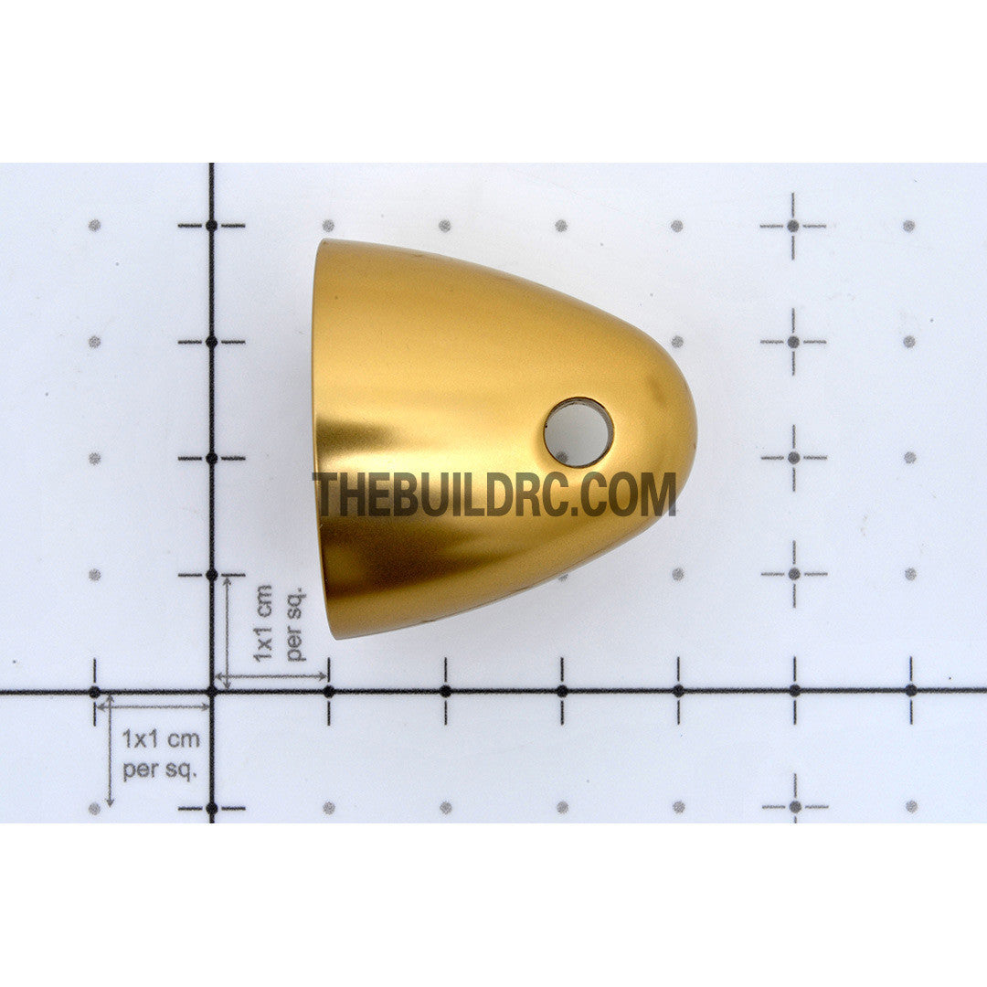 ??6.0mm / 0.236 inch D32 x H30mm RC Plane Aluminum Propeller Spinner - Yellow