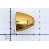 ??6.0mm / 0.236 inch D32 x H30mm RC Plane Aluminum Propeller Spinner - Yellow