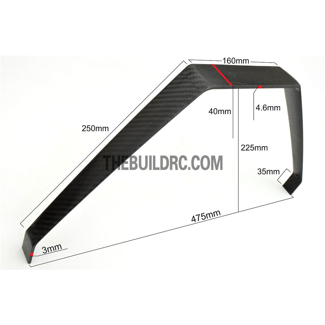 Extra 260 50CC T4.6 x W40 x L160 x H225 x W475mm Ultra Durable Carbon Fiber Landing Gear