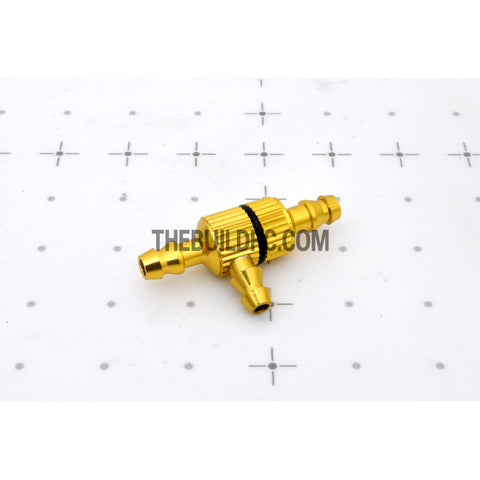 ??3.2 x ??1.8 x D8 x L28 x H14.5mm 3-way Aluminum Oil Tank Plug - Gold
