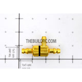??3.2 x ??1.8 x D8 x L28 x H14.5mm 3-way Aluminum Oil Tank Plug - Gold