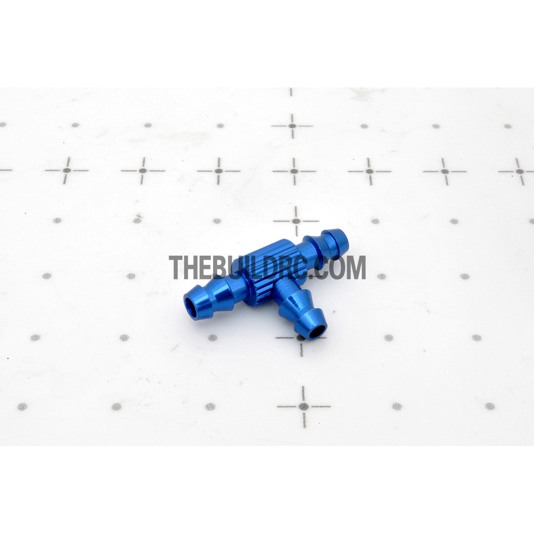 ??3.2 x ??1.8 x D6 x L21 x H12.5mm 3-way Aluminum Oil Tank Plug - Blue