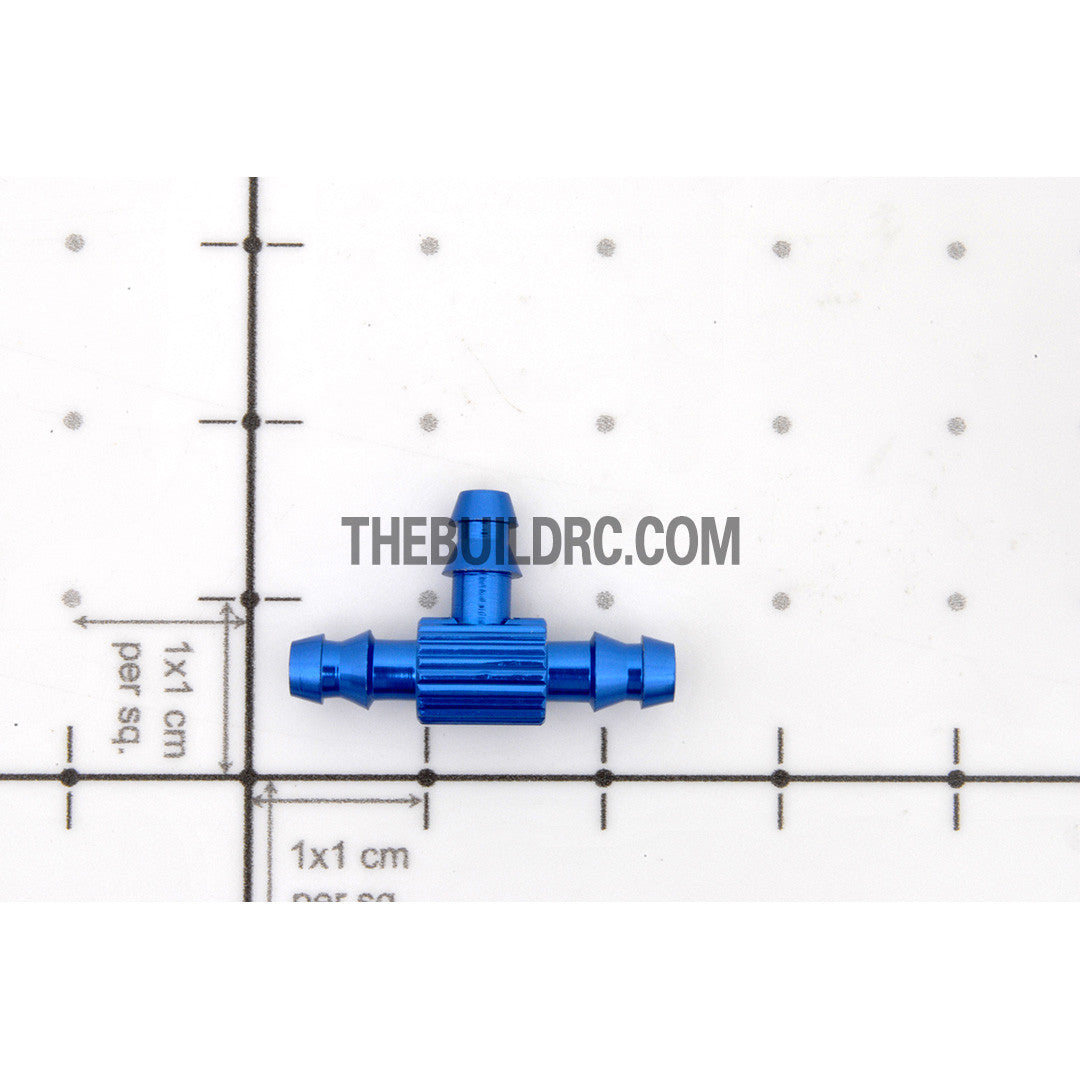 ??3.2 x ??1.8 x D6 x L21 x H12.5mm 3-way Aluminum Oil Tank Plug - Blue