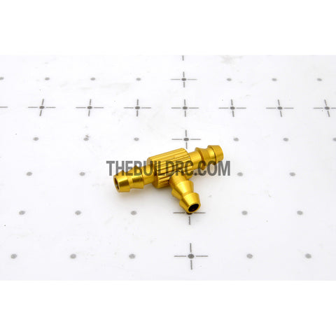 ??3.2 x ??1.8 x D6 x L21 x H12.5mm 3-way Aluminum Oil Tank Plug - Gold