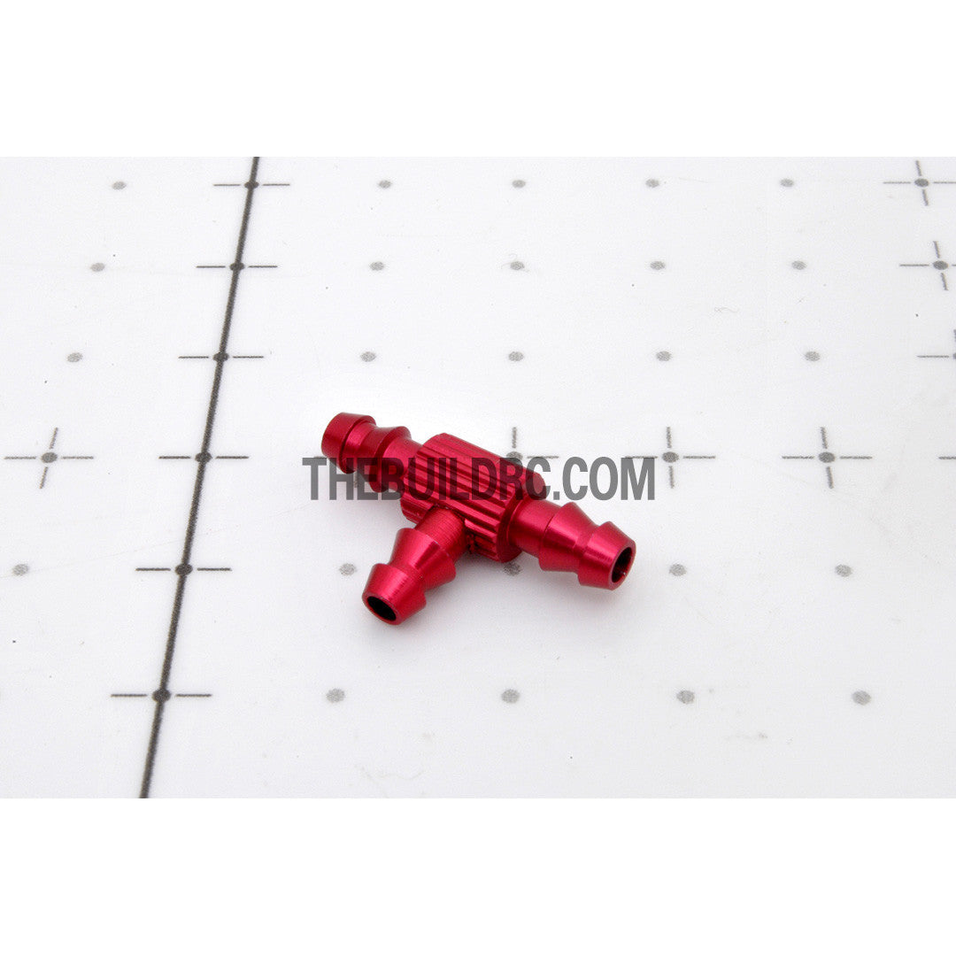 ??3.2 x ??1.8 x D6 x L21 x H12.5mm 3-way Aluminum Oil Tank Plug - Red