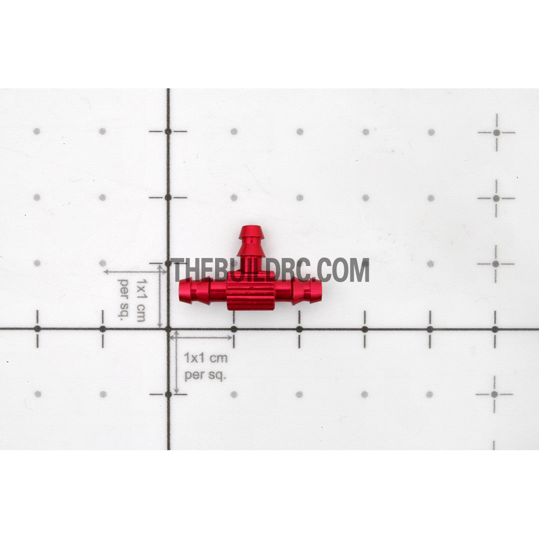??3.2 x ??1.8 x D6 x L21 x H12.5mm 3-way Aluminum Oil Tank Plug - Red
