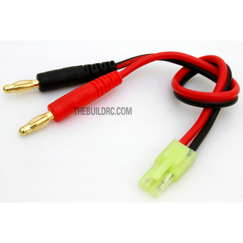 170mm Charge Cable w/ Male Mini Tamiya Connector <-> 4mm Banana Plug