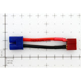 50mm 14 AWG Male EC3 <-> Female Dean Plug / T-Plug Adaptor Cable