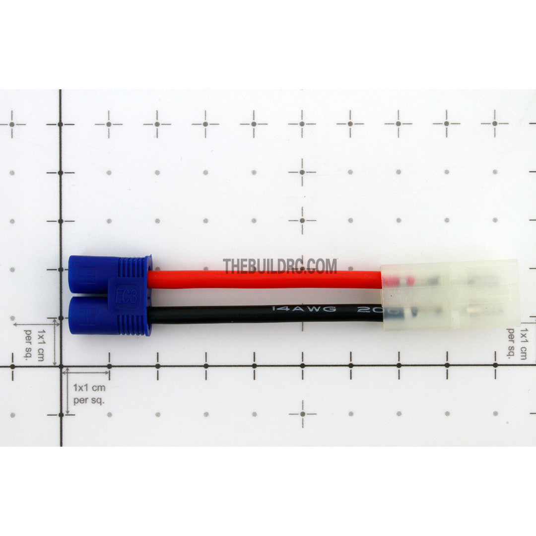 45mm 14 AWG Male EC3 <-> Male Standard Tamiya Plug Adaptor Cable