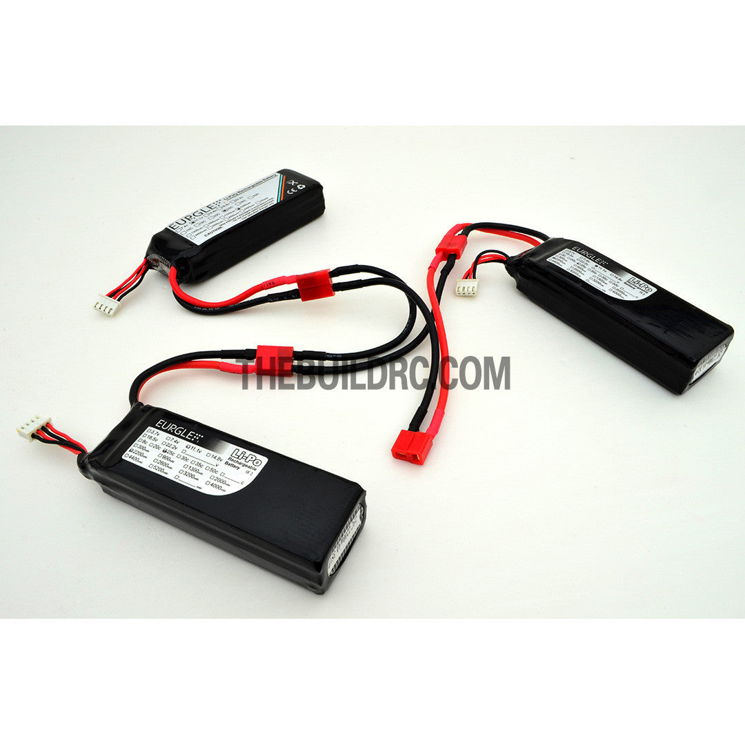 Deans T-Plug Ultra Plug 3-to-1 Battery Connector 14 AWG 200?? Cable in Series (5pcs/set)