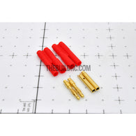 Turborix Advance 2.0mm Thermostable Gold Connectors & Shrink Plastic Tubes Set (2 Pairs)
