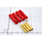 Turborix Advance 4.0mm Thermostable Gold Connectors & Shrink Plastic Tubes Set (2 Pairs)