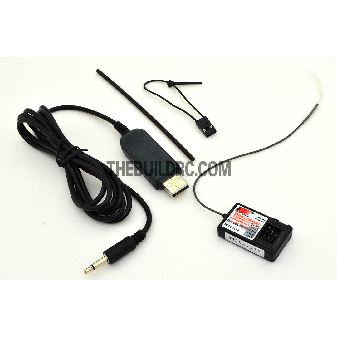 Eurgle 2.4Ghz 3Ch Digital Programmable LCD Wheel Radio Gear (Backlight Screen)