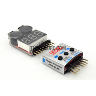 4 in 1 ESC Servo Receiver Temperature Multimeter + RC 1-8s LiPo Battery Voltage Tester / Low Voltage Buzzer Alarm