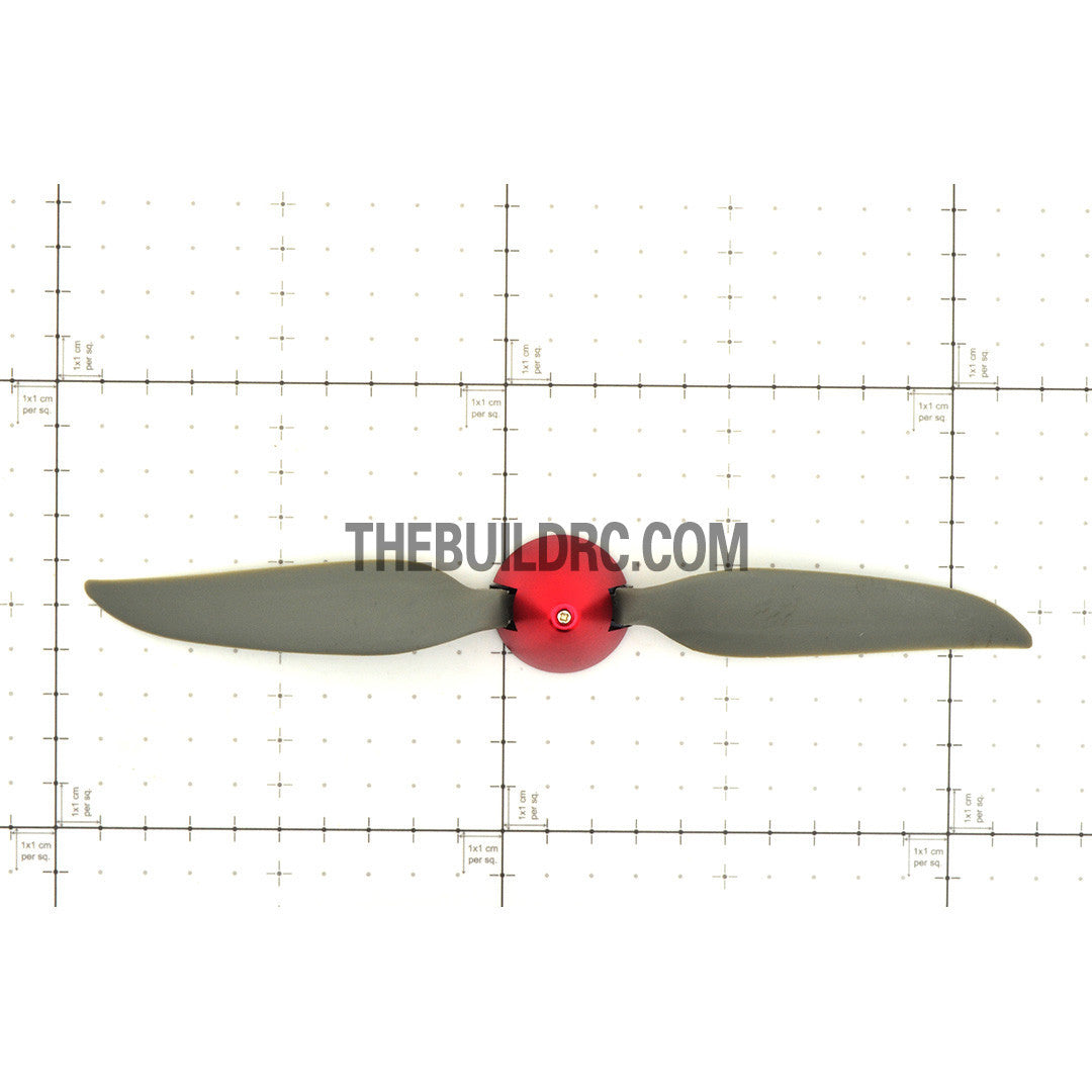 9 x 5" Folding Propeller with 30mm Aluminum Spinner ??3.17mm Hub - Red