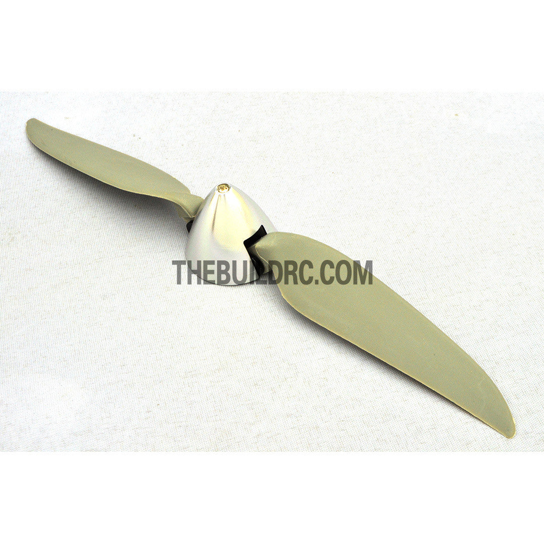 9 x 5" Folding Propeller with 30mm Aluminum Spinner ??3.17mm Hub - Silver