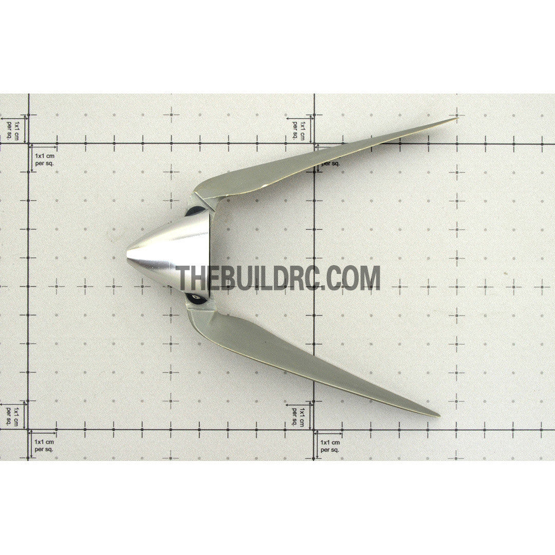 9 x 5" Folding Propeller with 30mm Aluminum Spinner ??3.17mm Hub - Silver