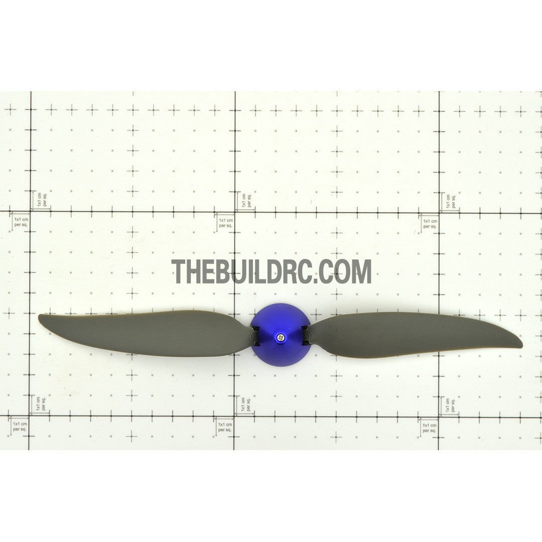 10 x 6" Folding Propeller with 30mm Aluminum Spinner Ø4mm Hub - Blue