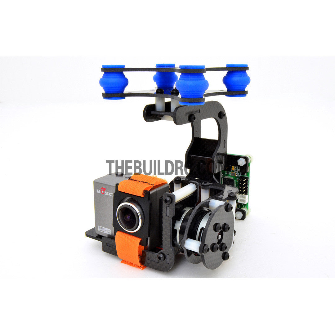 FPV Camera Mount Gimbal With 2208kv  Brushless Motors & Controller for Gopro3 Aerial (Upgradeable) - Carbon Fiber (~205g)