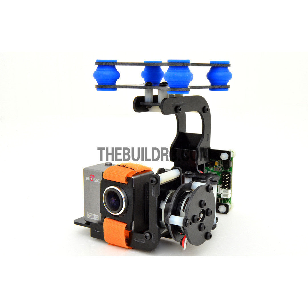 FPV Camera Mount Gimbal With 2208kv  Brushless Motors & Controller for Gopro3 Aerial (Upgradeable) - Fiberglass (~220g)