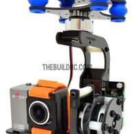3 Axis Upgraded FPV Camera Mount Gimbal With 2208kv Brushless Motors & Controller for Gopro3 Aerial - Carbon Fiber (~245g)