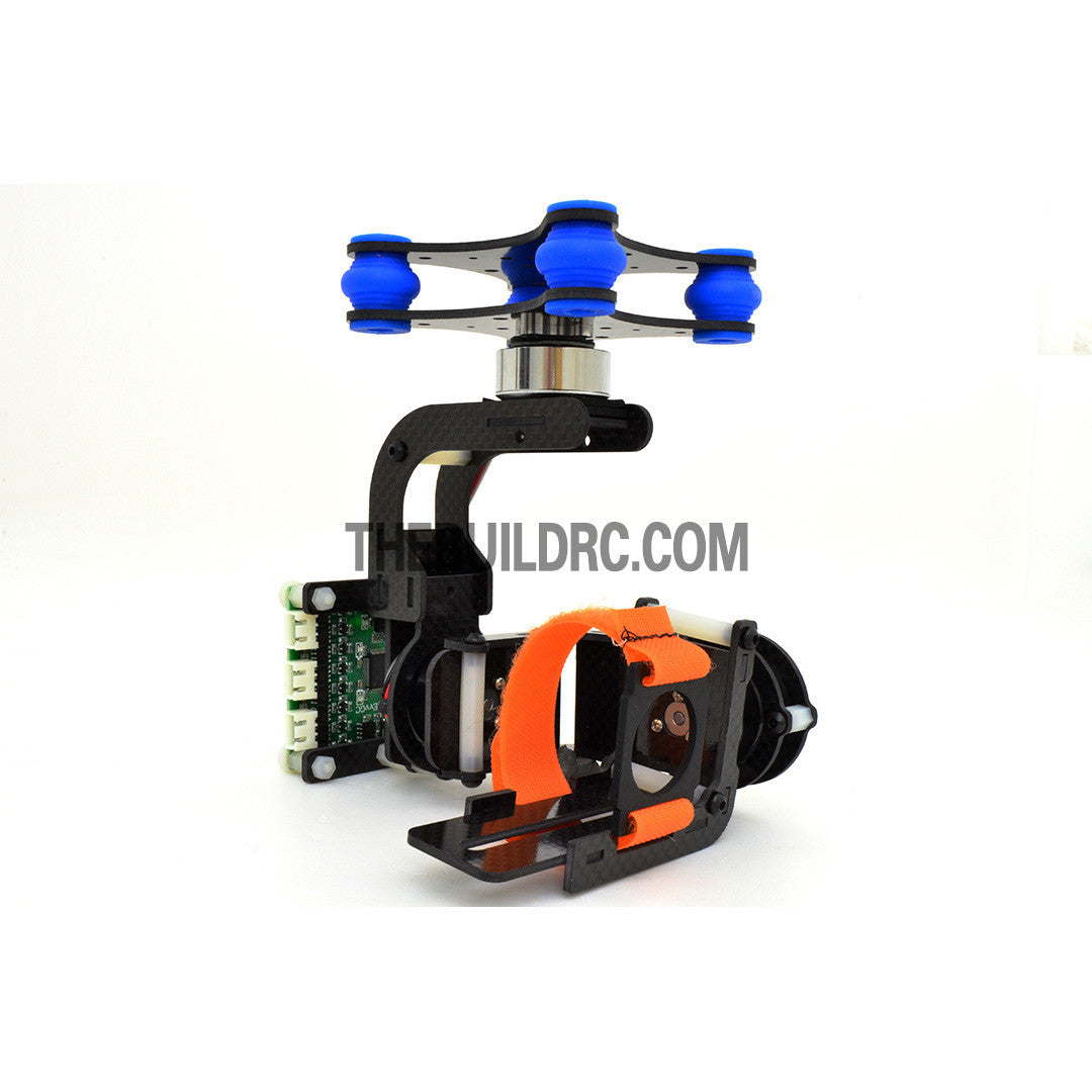 3 Axis Upgraded FPV Camera Mount Gimbal With 2208kv Brushless Motors & Controller for Gopro3 Aerial - Carbon Fiber (~245g)