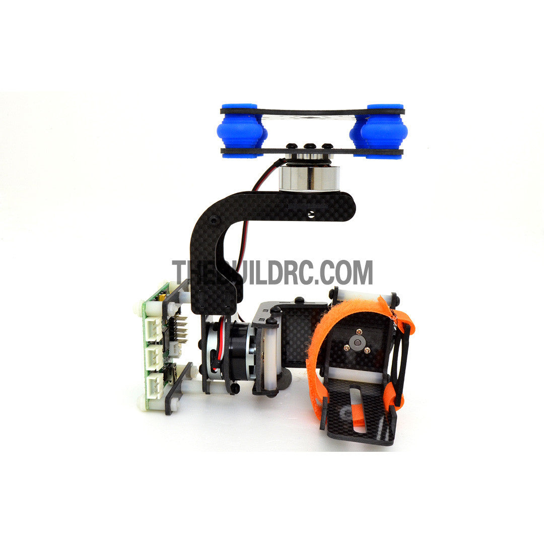 3 Axis Upgraded FPV Camera Mount Gimbal With 2208kv Brushless Motors & Controller for Gopro3 Aerial - Carbon Fiber (~245g)