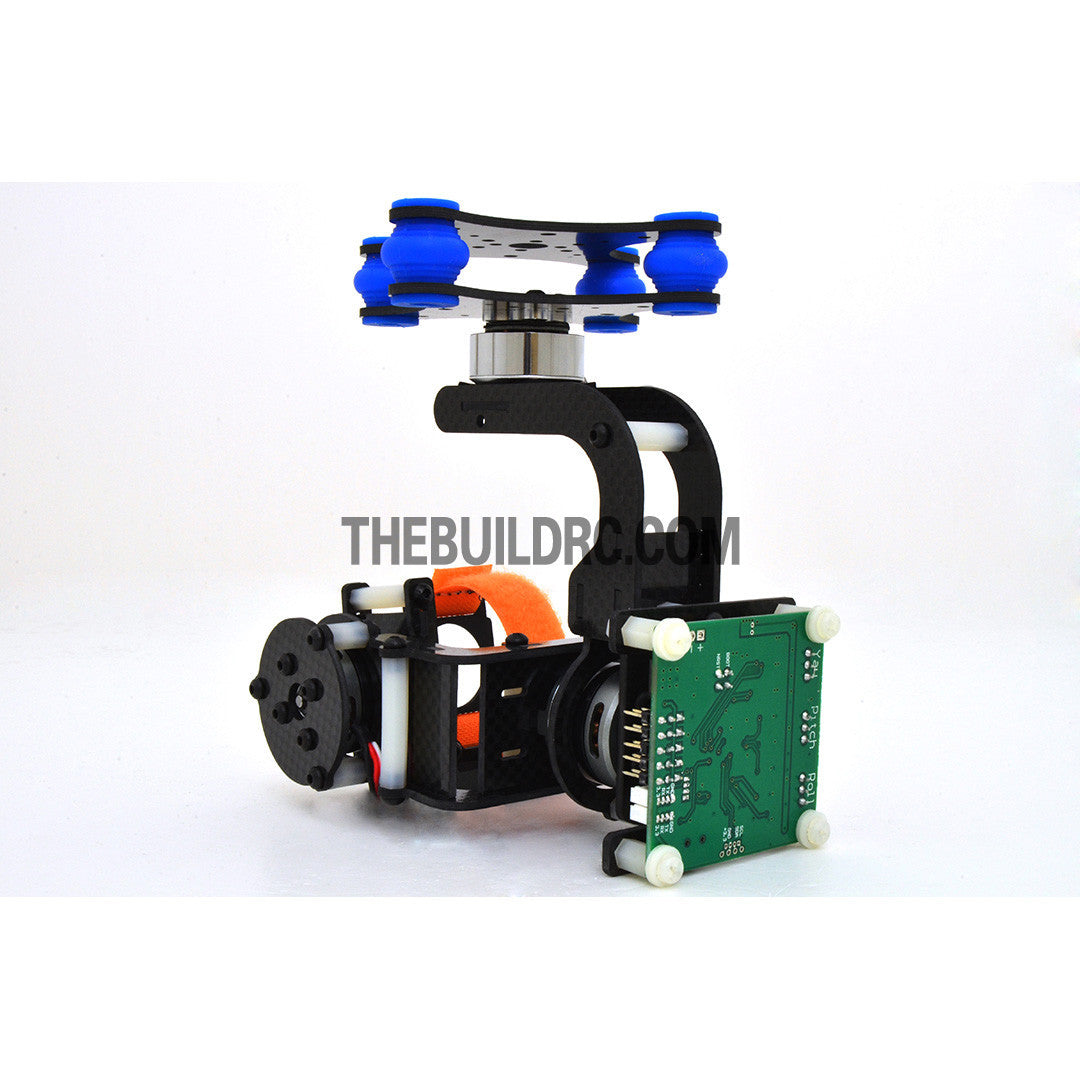 3 Axis Upgraded FPV Camera Mount Gimbal With 2208kv Brushless Motors & Controller for Gopro3 Aerial - Carbon Fiber (~245g)