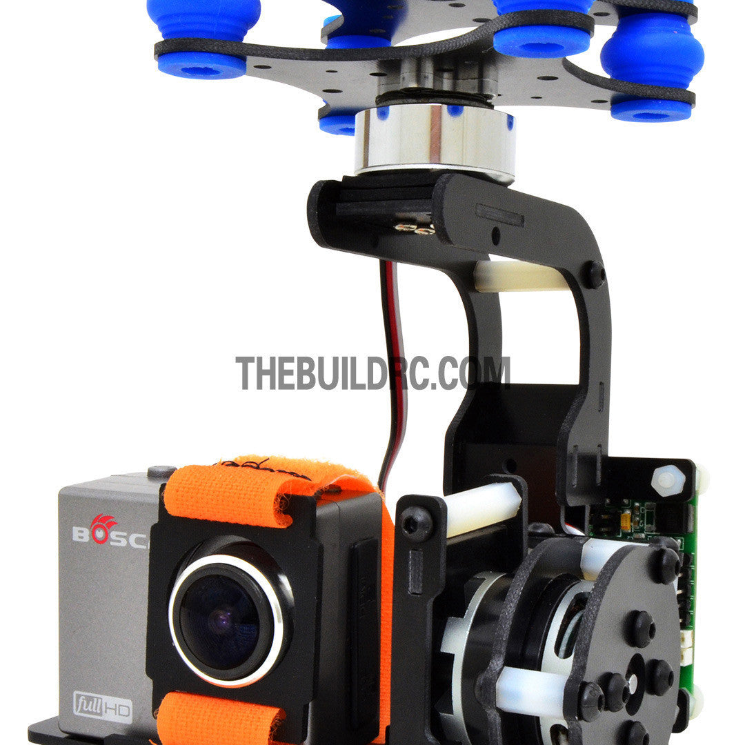 3 Axis Upgraded FPV Camera Mount Gimbal With 2208kv  Brushless Motors & Controller for Gopro3 Aerial - Fiberglass (~250g)