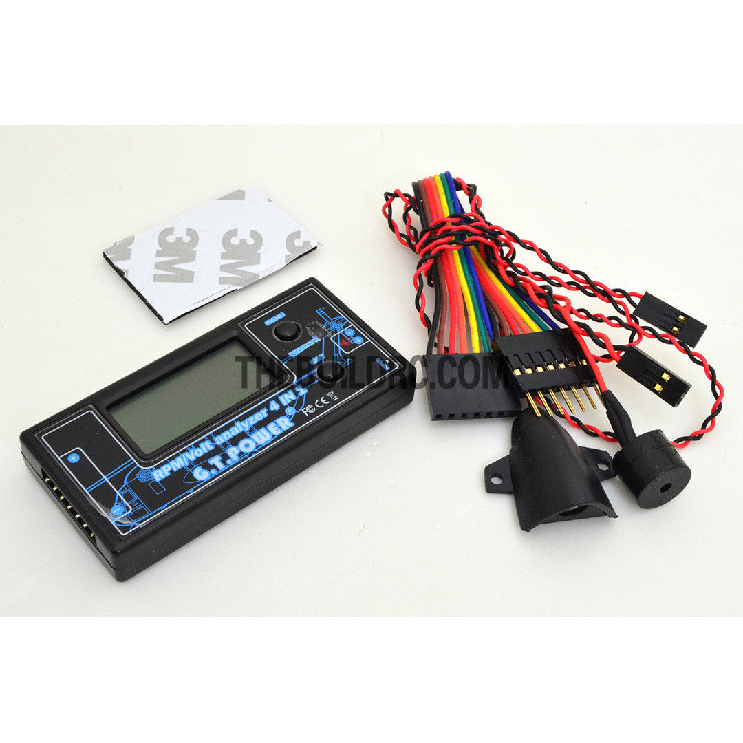 GT Power 4 in 1 RPM / Voltage Analyzer for 2-6S LiPo LiFe Battery