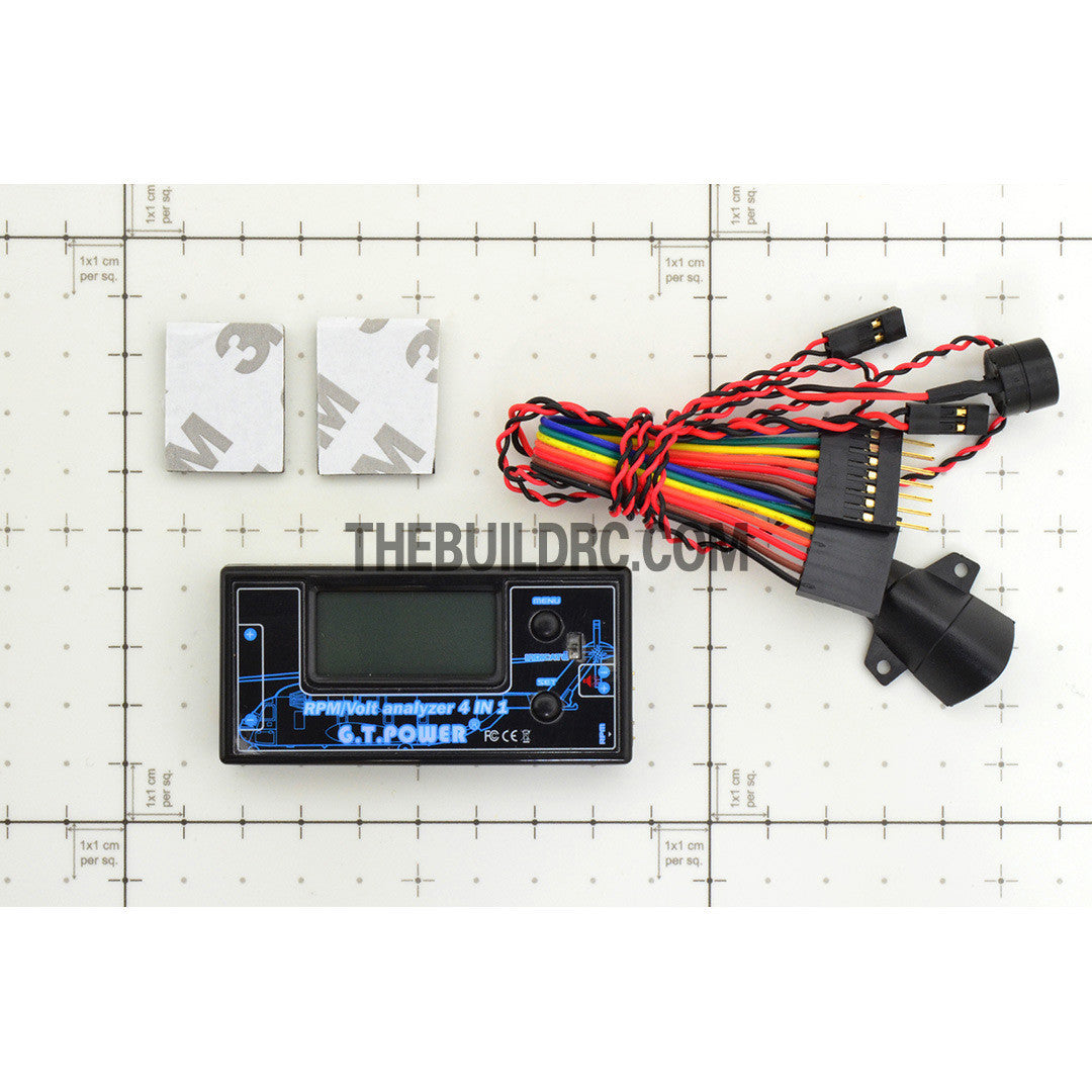 GT Power 4 in 1 RPM / Voltage Analyzer for 2-6S LiPo LiFe Battery