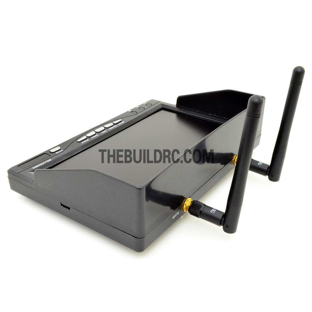 5.8Ghz 8Ch Diversity 7" 800 x 480 LED Screen with built-in Receiver Monitor For RC R/c FPV