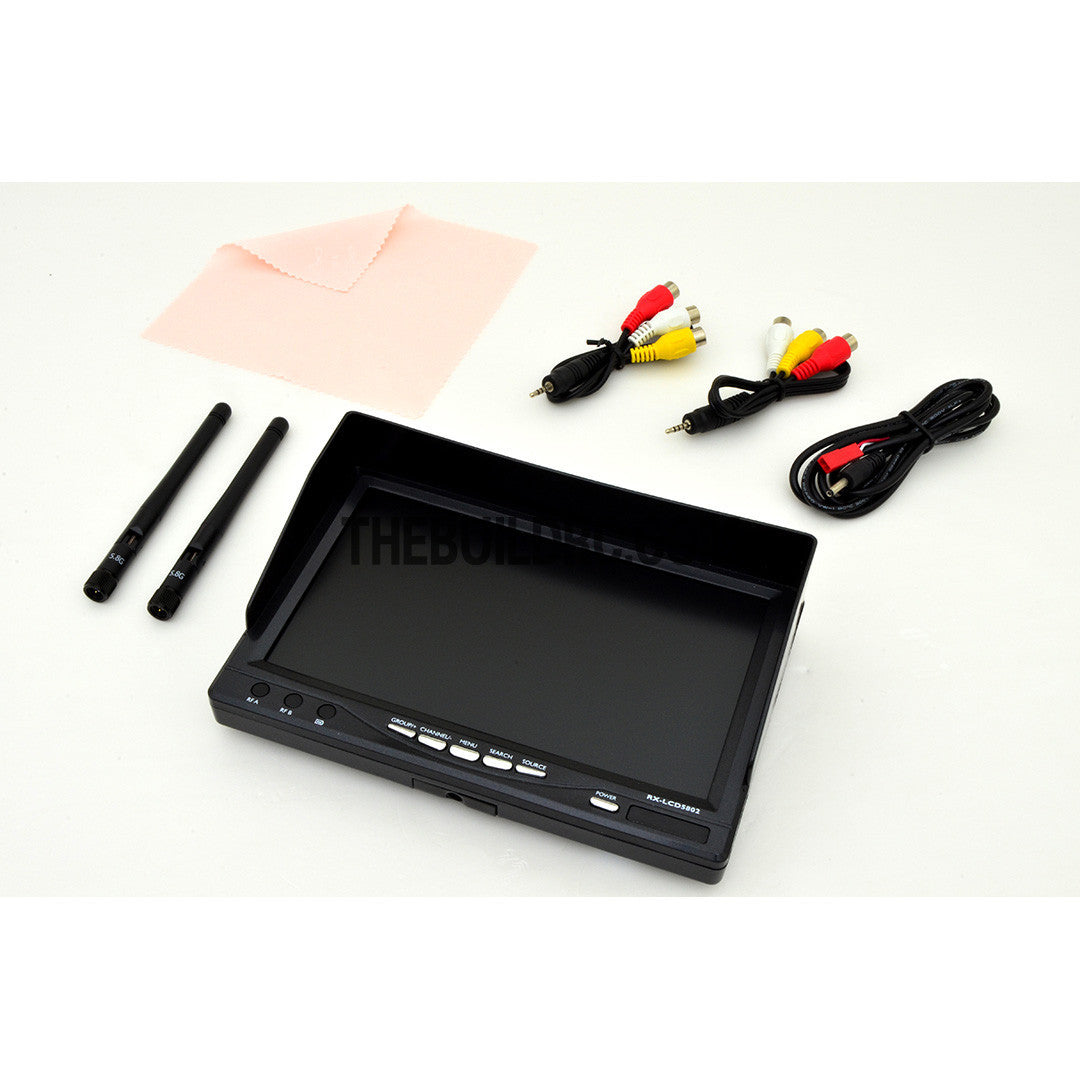 5.8Ghz 8Ch Diversity 7" 800 x 480 LED Screen with built-in Receiver Monitor For RC R/c FPV
